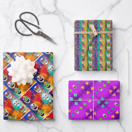 Schleifpapier Geschenkpapier Set