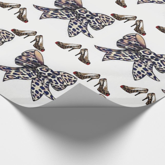 Schleifpapier Leopard Geschenkpapier (Ecke)