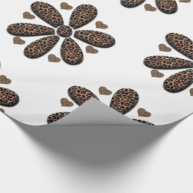 Schleifpapier Leopard Geschenkpapier (Ecke)
