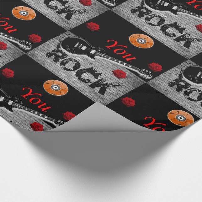 Schleifpapier Rock Music Geschenkpapier (Ecke)