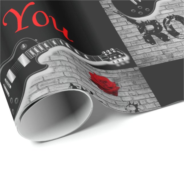 Schleifpapier Rock Music Geschenkpapier (Rolleneckpunkt)