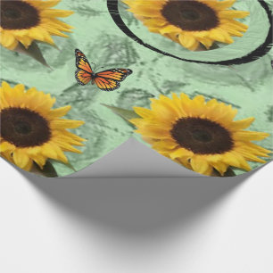 Schleifpapier Sonnenblume Geschenkpapier