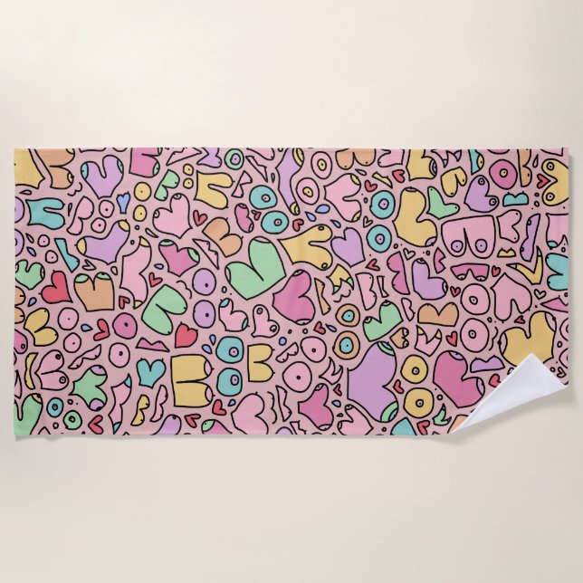 Schleifpapier Strandtuch (Vorderseite)