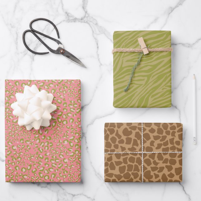 Schleifpapier | Über Safari Geschenkpapier Set (Vorderseite)