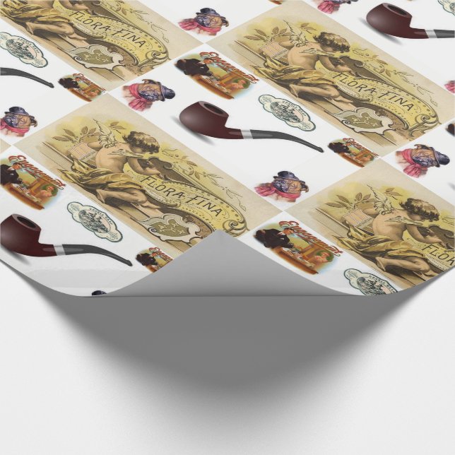 Schleifpapier Zigarren Geschenkpapier (Ecke)