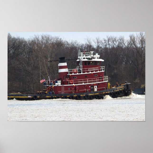 Schleppboot auf dem Poster des Delaware (Vorne)