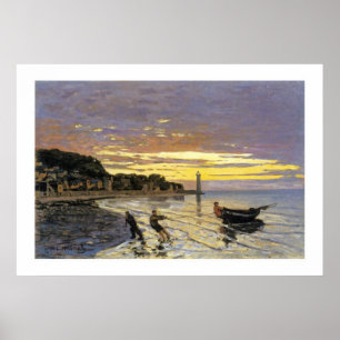 Schleppen eines Bootes, Honfleur Poster