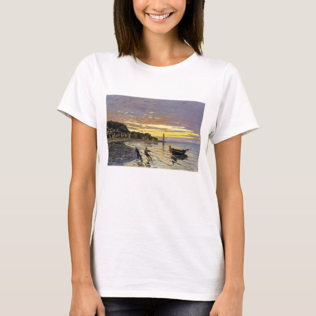 Schleppen eines Bootes, Honfleur T-Shirt (Vorderseite)