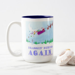Schleppend im Rückstand Zweifarbige Tasse