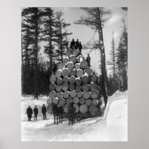 Schleppend meldet Michigan, 1890s an Poster