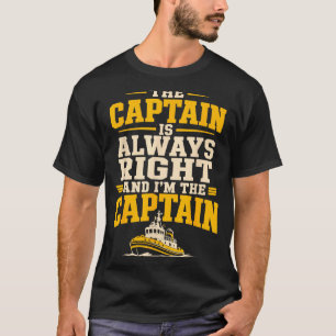 Schlepperkapitän lustiger Bootsfahrer T-Shirt