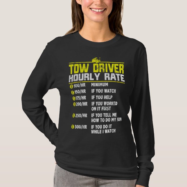 Schleppfahrer Funny Hourrate Vater T-Shirt (Vorderseite)