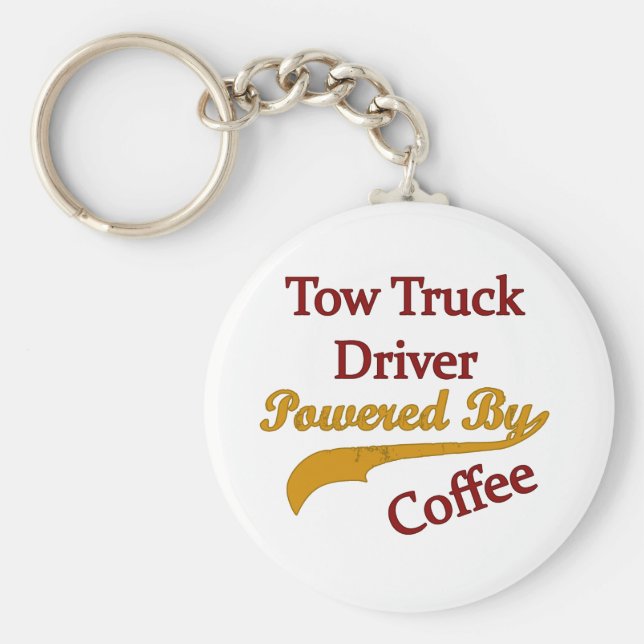 Schleppfahrer mit Kaffee Schlüsselanhänger (Vorne)