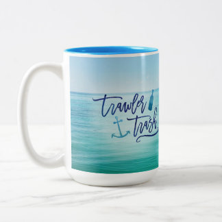 Schleppnetzfischer-Abfall - (dieser könnte Rum Zweifarbige Tasse