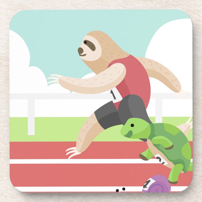 Schlepprennen Getränkeuntersetzer (Vorderseite)