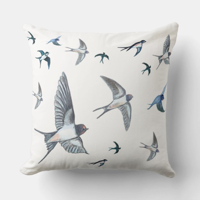 Schleppvögel Kissen (Vorderseite)