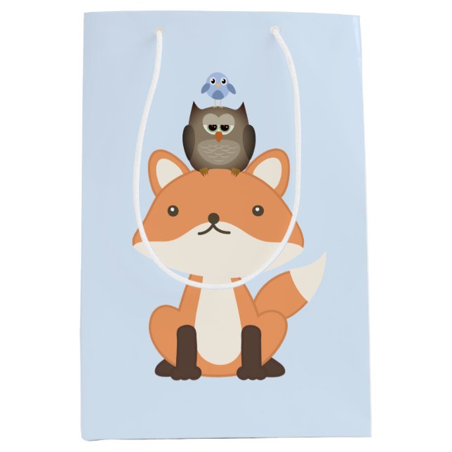Schleppvogel und Vogelblau Mittlere Geschenktüte (Vorderseite)