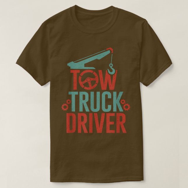 Schleppwagen-Lastkraftwagenfahrer T-Shirt (Design vorne)
