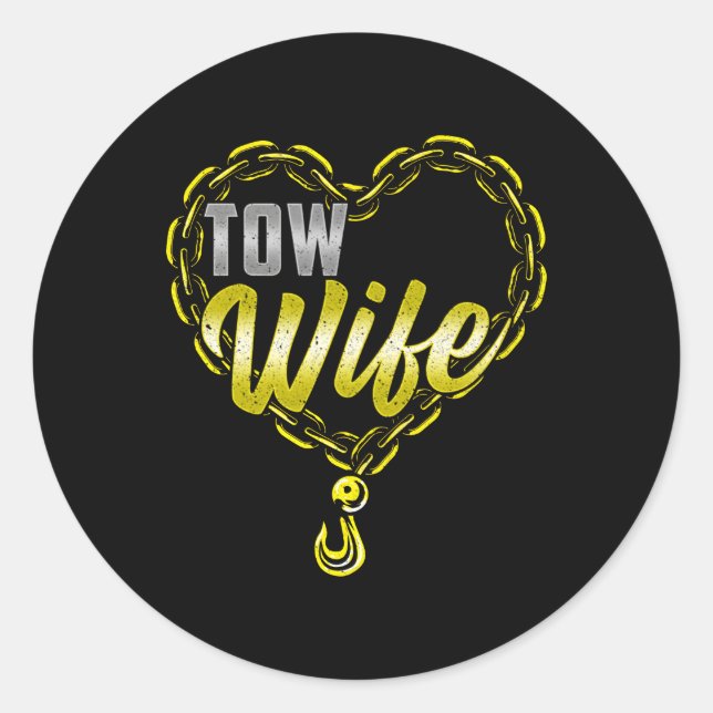 Schleppwagen Runder Aufkleber (Vorderseite)