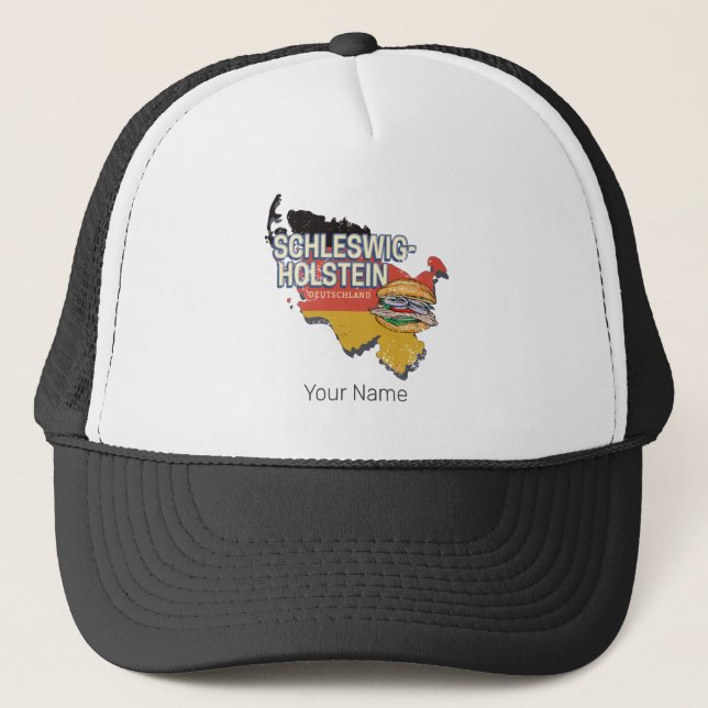Schleswig-Holstein Deutschland Bundesstaatlicher S Truckerkappe (Vorderseite)