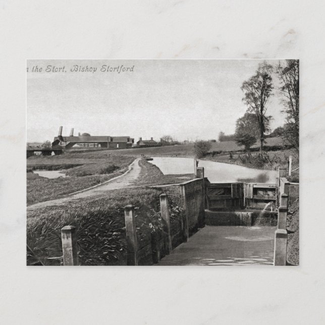 Schleuse Southmill, Bischof-Stortford, Vereinigtes Postkarte (Vorderseite)