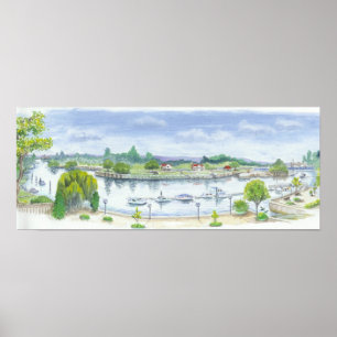 Schleuse Teddington Poster