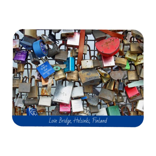 Schleusen der Liebe Helsinki Magnet (Horizontal)