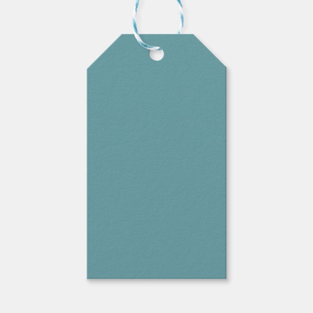 Schlicht Aquamarin Geschenkanhänger (Vorderseite)