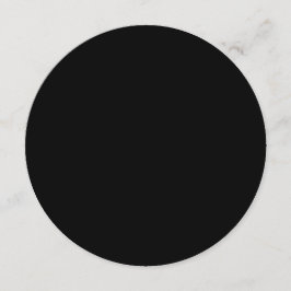 Schlicht Black 5.25" Circle Matte Blank Wedding Menükarte