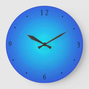 Schlicht Blau/Aqua > Küchenuhren Große Wanduhr