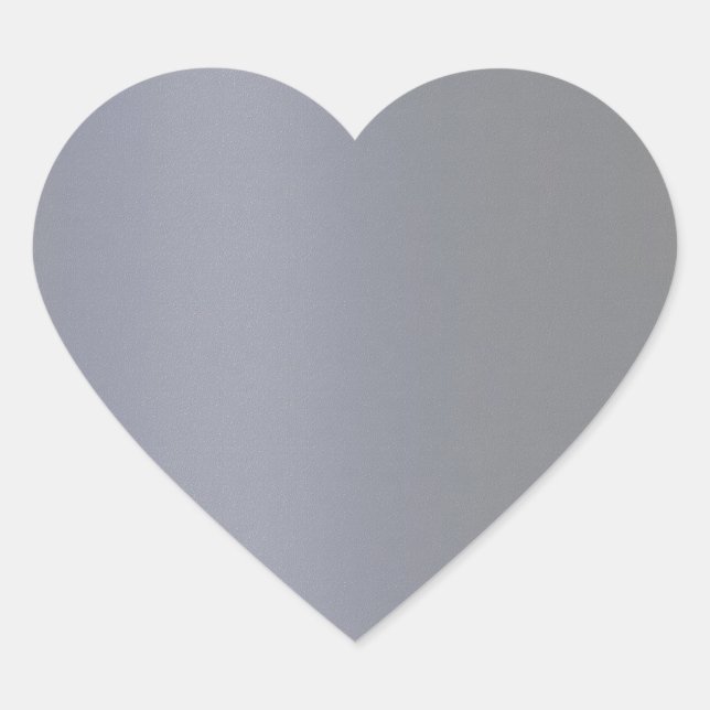 Schlicht BLAUE GRAY DarkGray Herz-Aufkleber (Vorderseite)