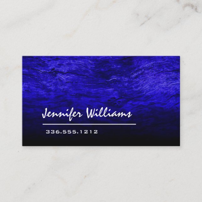 Schlicht Blue Beruflich Business Card Visitenkarte (Vorderseite)