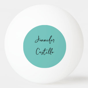 Schlicht Blue Black Minimalistisch Modern Calligra Tischtennisball