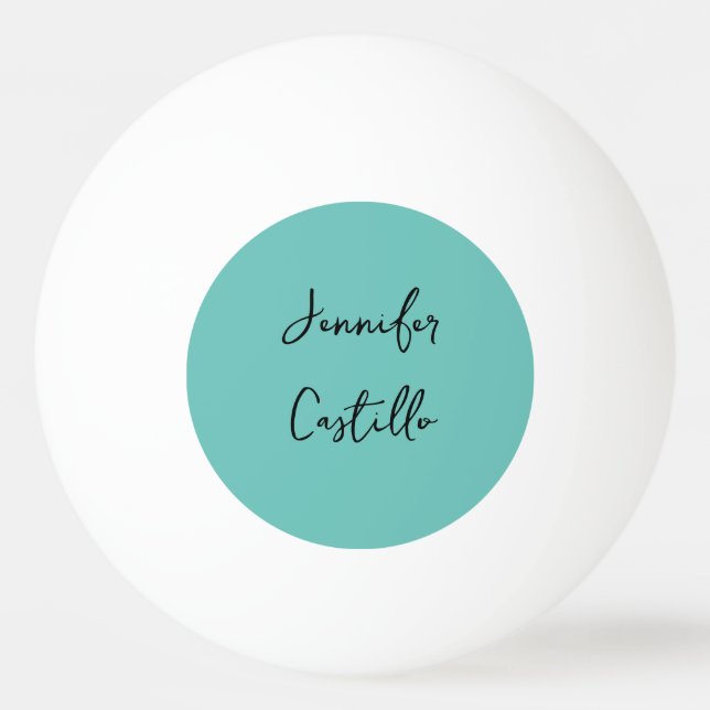 Schlicht Blue Black Minimalistisch Modern Calligra Tischtennisball (Vorderseite)