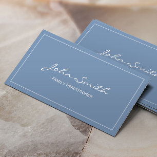Schlicht Blue Family Practitioner Business Card Visitenkarte