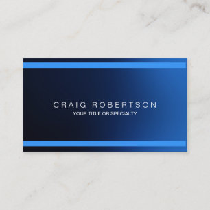 Schlicht Blue Modern Business Card Visitenkarte