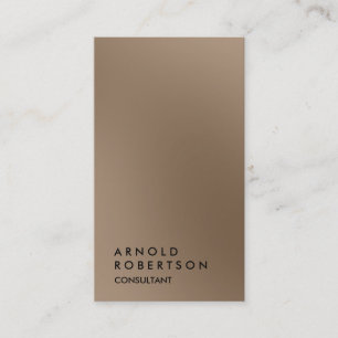 Schlicht Browny Modern Consultant Business Card Visitenkarte