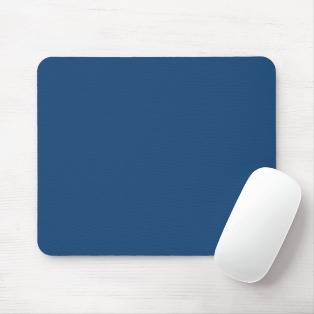 Schlicht dunkelblaue Winternachtshäuschen in  Farb Mousepad (Mit Mouse)