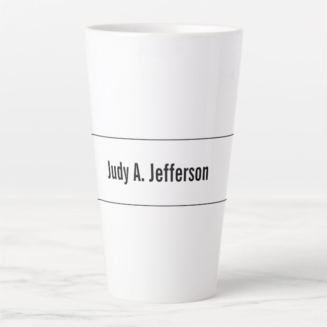 Schlicht Einfach klassisch Minimalistisch Milchtasse (Vorderseite)