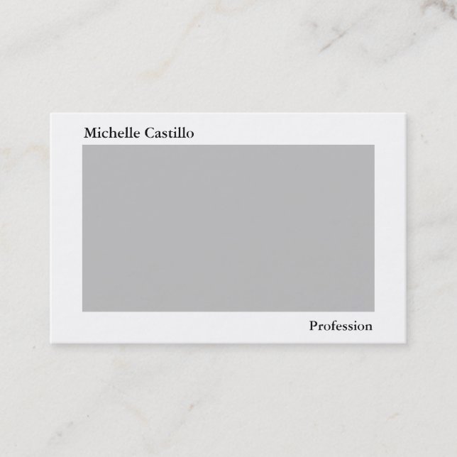 Schlicht Einfache Elegante Grau Weiß Minimalistisc Visitenkarte (Vorderseite)