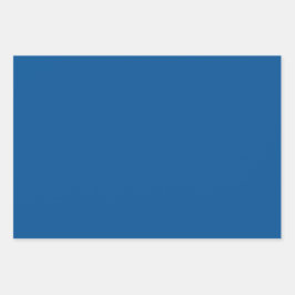 Schlicht Electric Royal Midnight Blue Shades 3 Ton Geschenkpapier Set