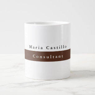 Schlicht Eleganbraun Minimalistisch Jumbo-Tasse