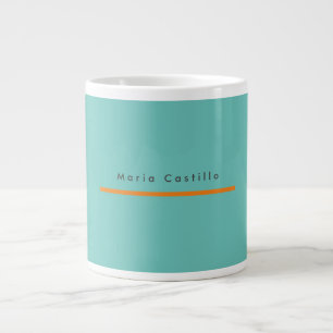 Schlicht Elegant Blue Orange Minimalistisch Modern Jumbo-Tasse