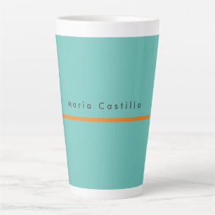 Schlicht Elegant Blue Orange Minimalistisch Modern Milchtasse