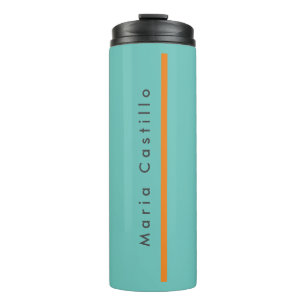 Schlicht Elegant Blue Orange Minimalistisch Modern Thermosbecher