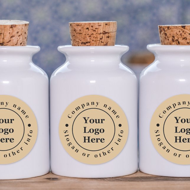 Schlicht, elegant braun runder aufkleber (Von Creator hochgeladen)