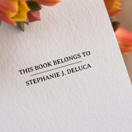 SCHLICHT ELEGANT DIESES BUCH GEHÖRT ZU IHREM NAMEN PERMASTEMPEL
