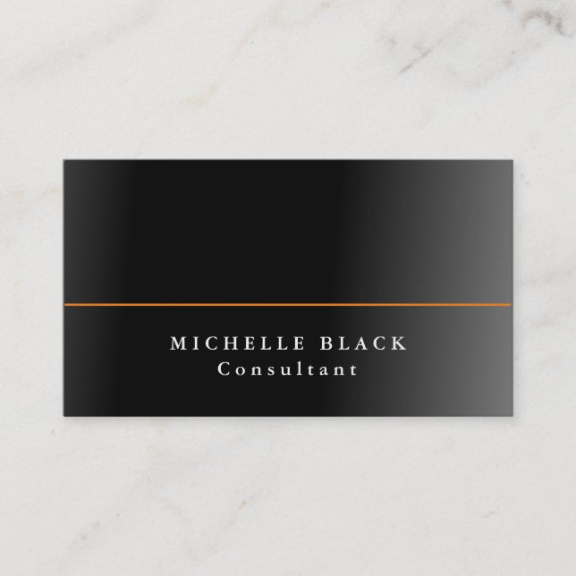 Schlicht Elegant Gray Black Beruflich Modern Visitenkarte (Vorderseite)