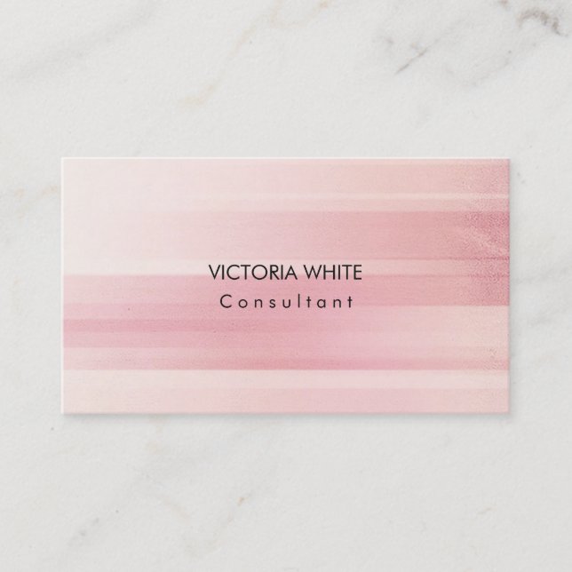 Schlicht Elegant Modernes Rosa Minimalistisch Visitenkarte (Vorderseite)