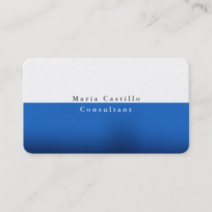 Schlicht Elegante Blaue Minimalistische Perle Visitenkarte